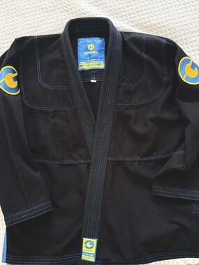 Gold BJJ Aeroweave Ultralight BJJ Gi Jacket Black A1